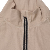 LINEN QUARTER ZIP L/S TEE V2 IN DUNE
