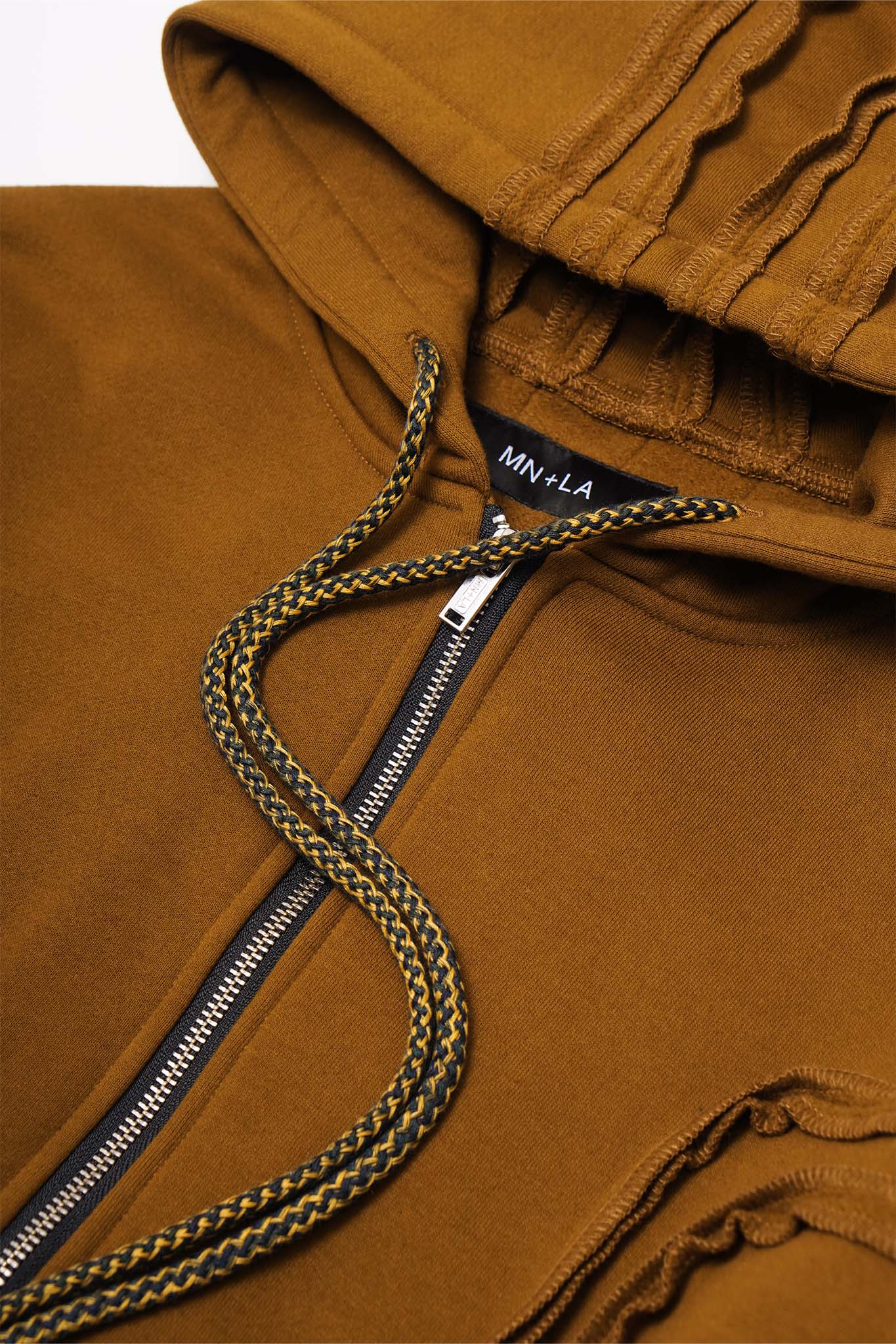 CROSS FORGED ZIP HOODIE IN RUST