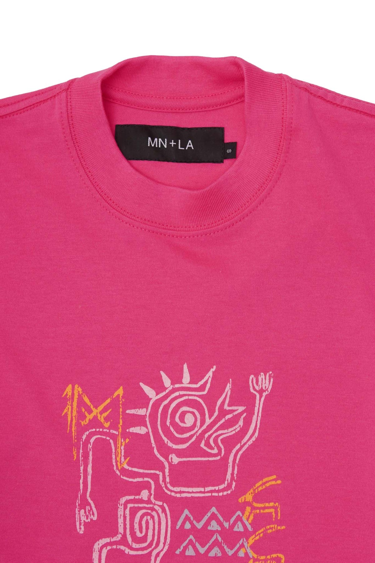 "SPIRIT WALKER" ULTRA HEAVY TEE IN STATIC PINK