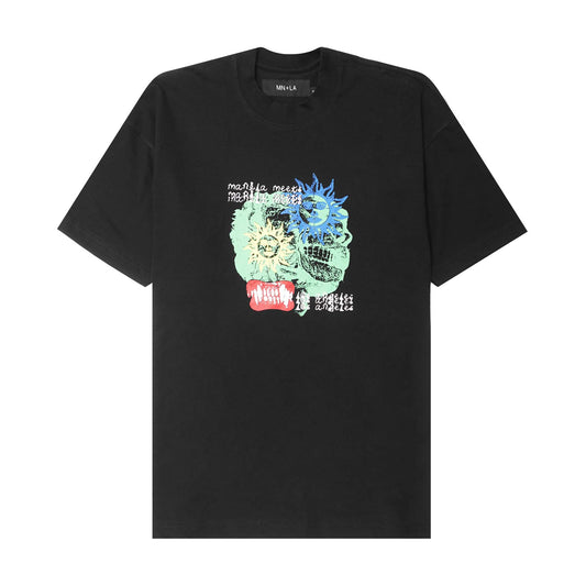 "SUN SEEKER" TEE IN CAVIAR