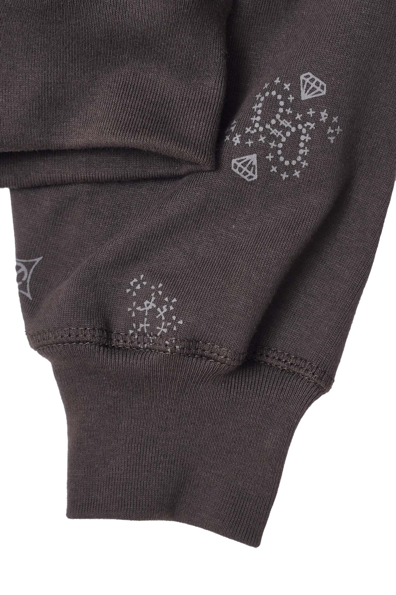 CLASSIC ZIP HOODIE IN IRON PAISLEY