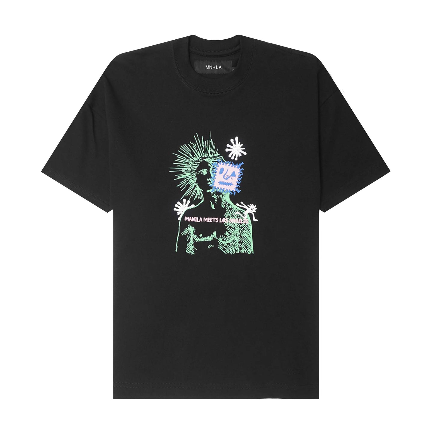 "DEAD INSIDE" TEE IN CAVIAR