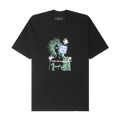 "DEAD INSIDE" TEE IN CAVIAR