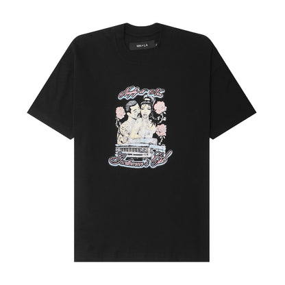 "EL ROMANTICO" TEE IN CAVIAR