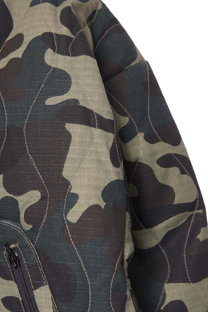 "FLOW" BOMBER JACKET IN WOODLAND CAMO