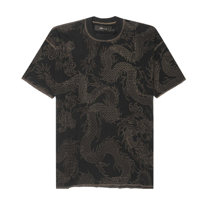 "YEAR OF THE DRAGON" BOX TEE IN CAVIAR
