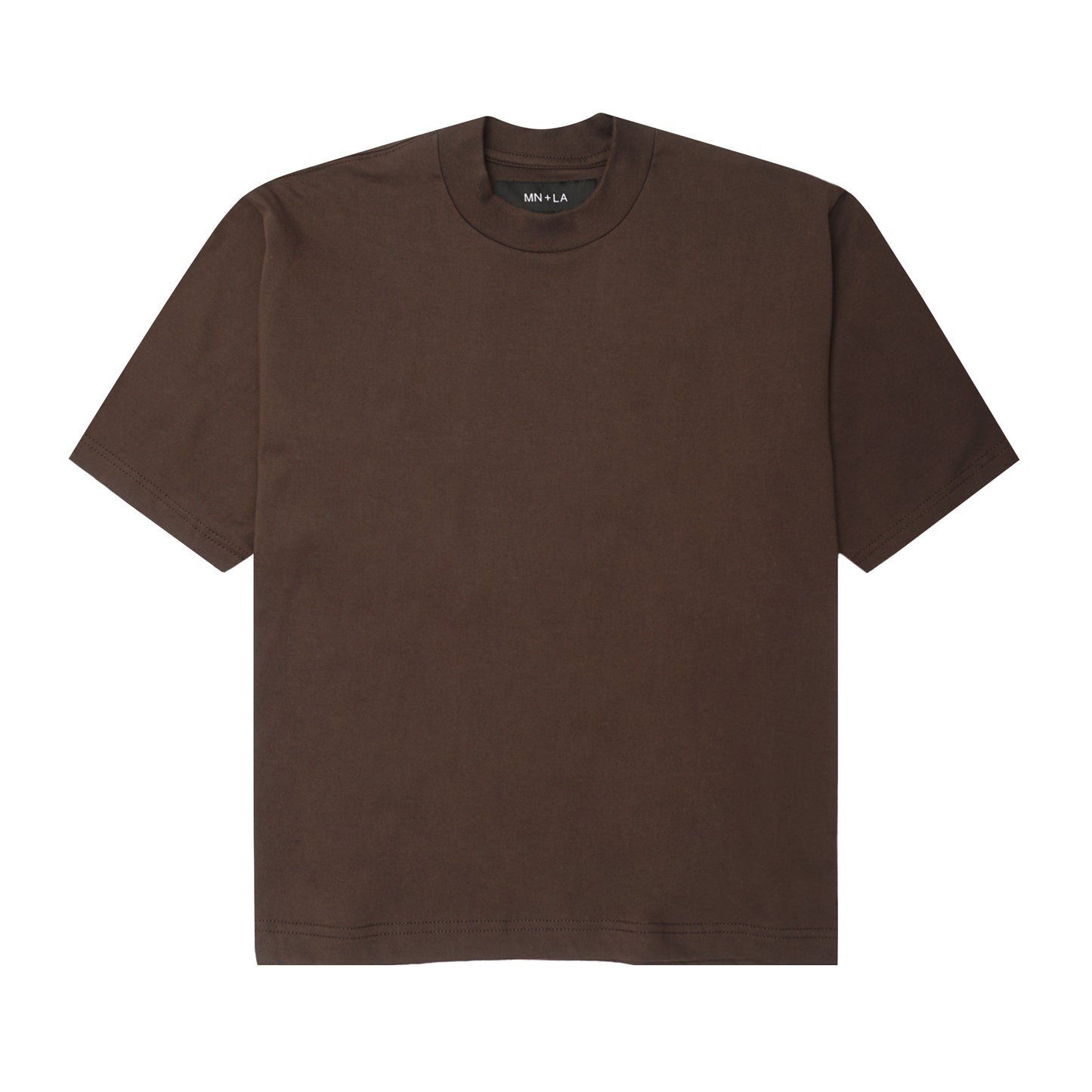 MOCK NECK TEE IN WOOD