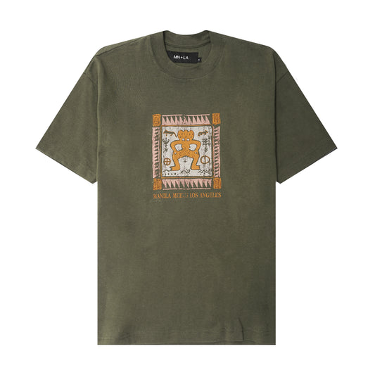 "SUPEREGO" ULTRA HEAVY TEE IN OLIVE