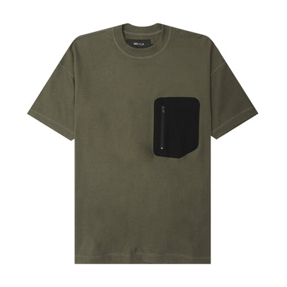 VECTOR POCKET TEE IN OLIVE