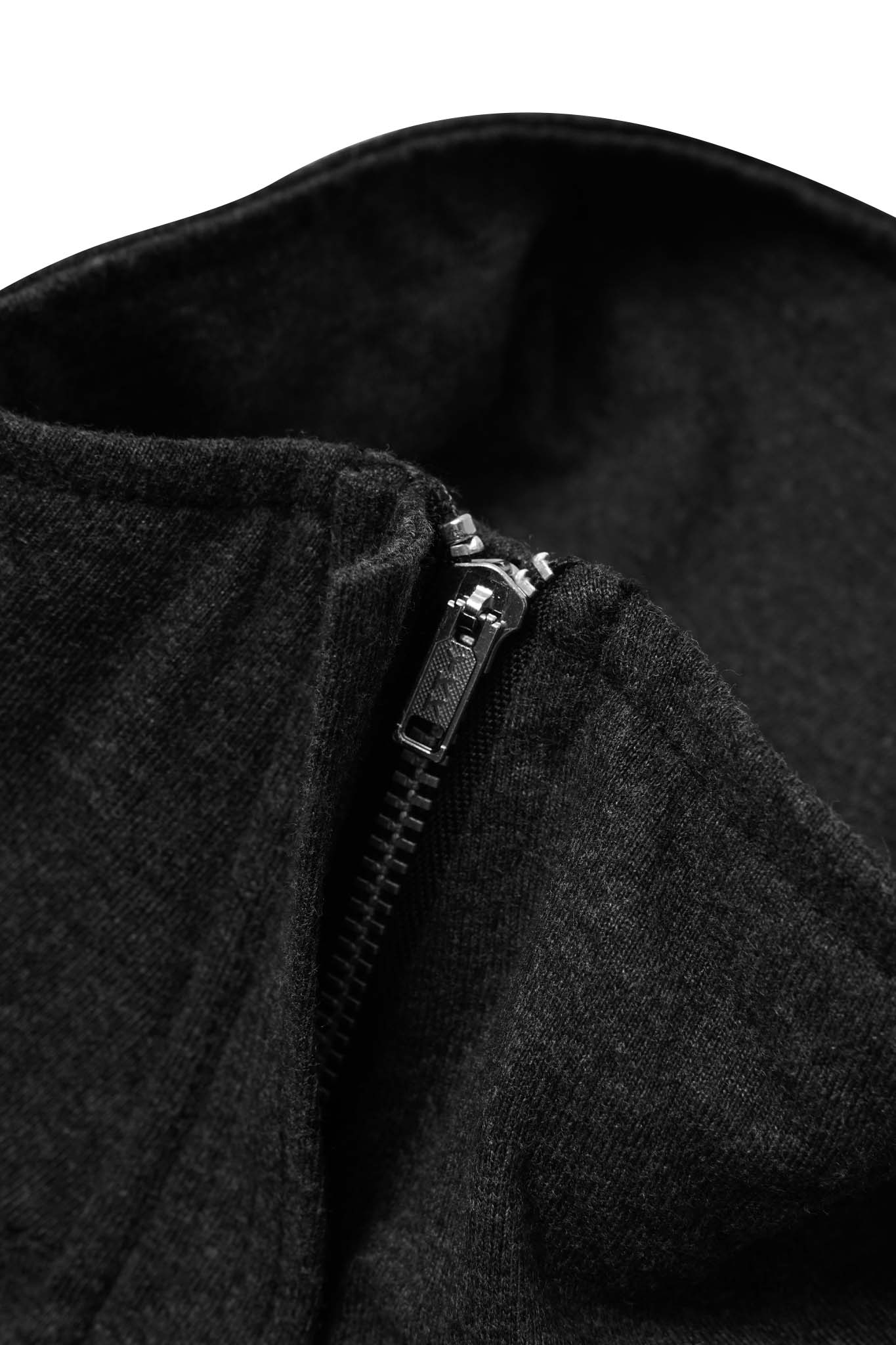 QUARTER ZIP L/S TEE IN MIDNIGHT HEATHER