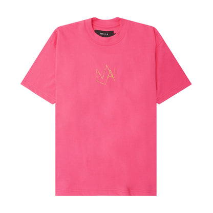 "IN MY ROOM" ULTRA HEAVY TEE IN STATIC PINK