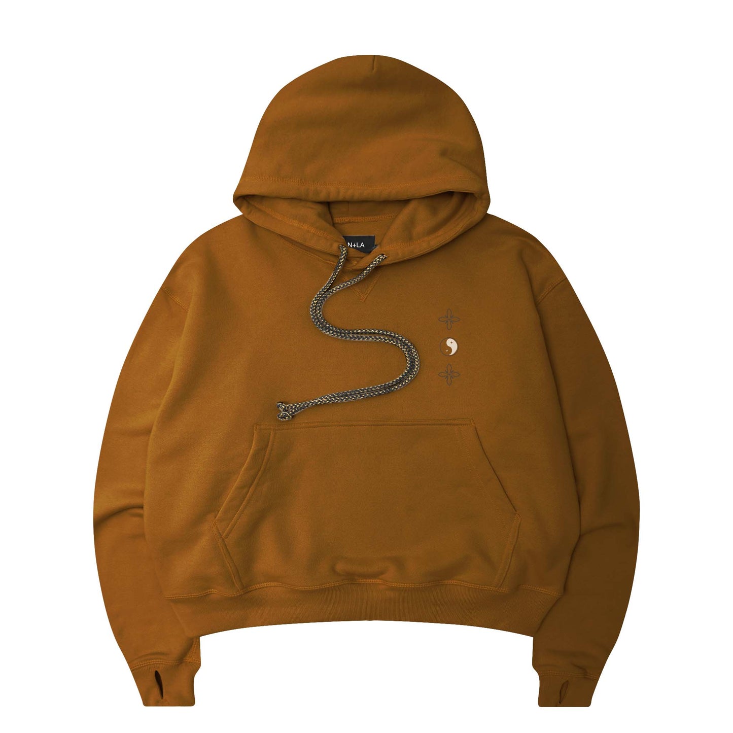 "BALANCE" HOODIE IN RUST