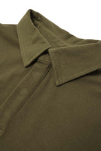 "CLUB" L/S POLO SHIRT IN OLIVE