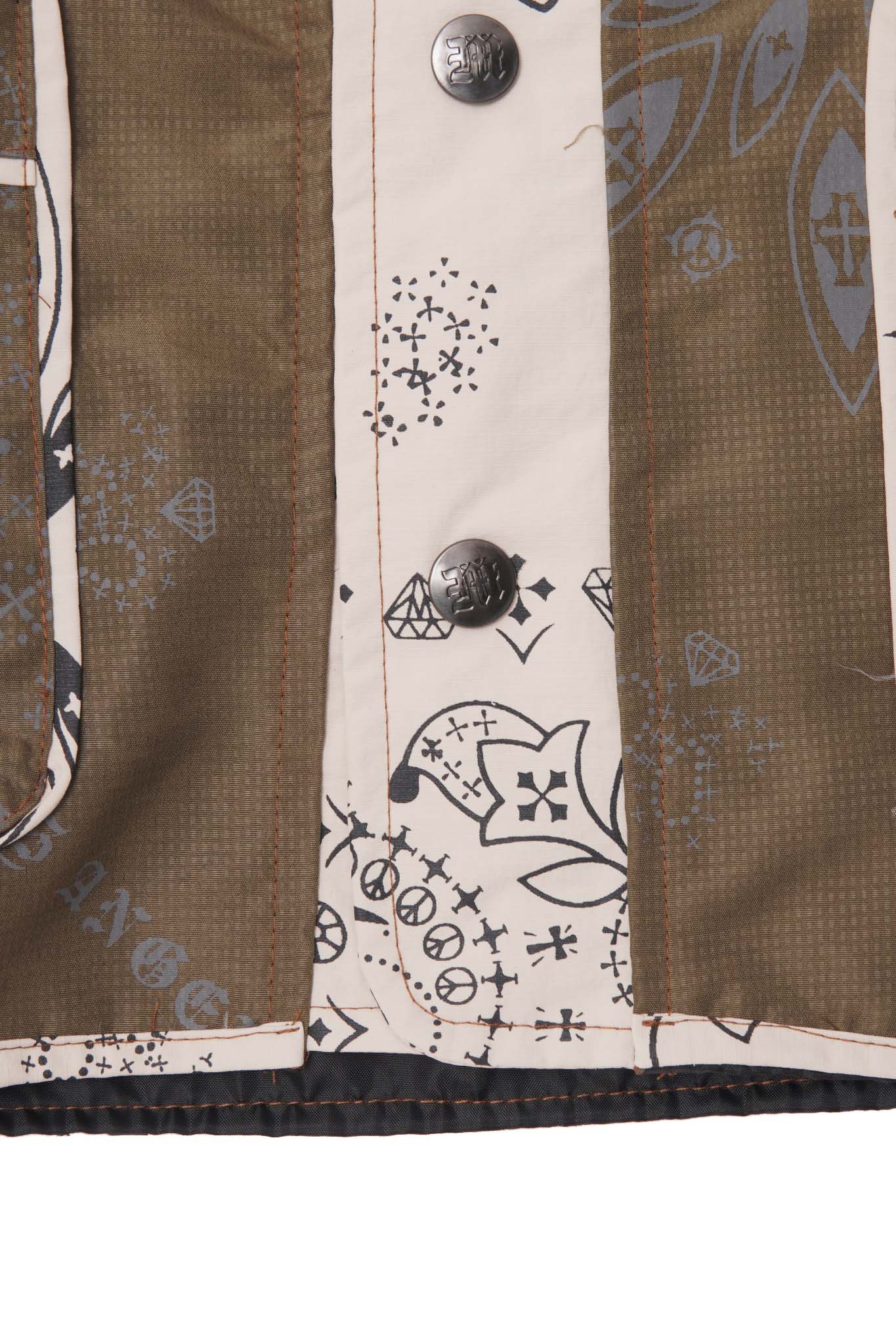 SHIFU JACKET IN OLIVE PAISLEY