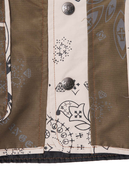 SHIFU JACKET IN OLIVE PAISLEY