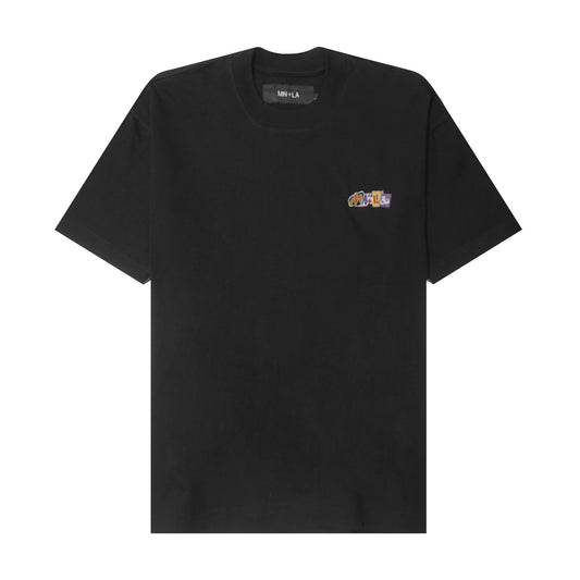 "SPLICED UP" LOGO TEE IN ANTHRACITE