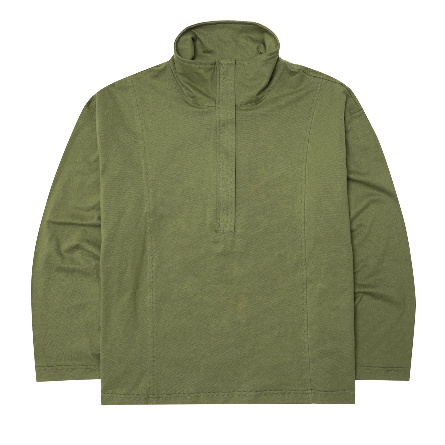 QUARTER ZIP L/S TEE IN FERN