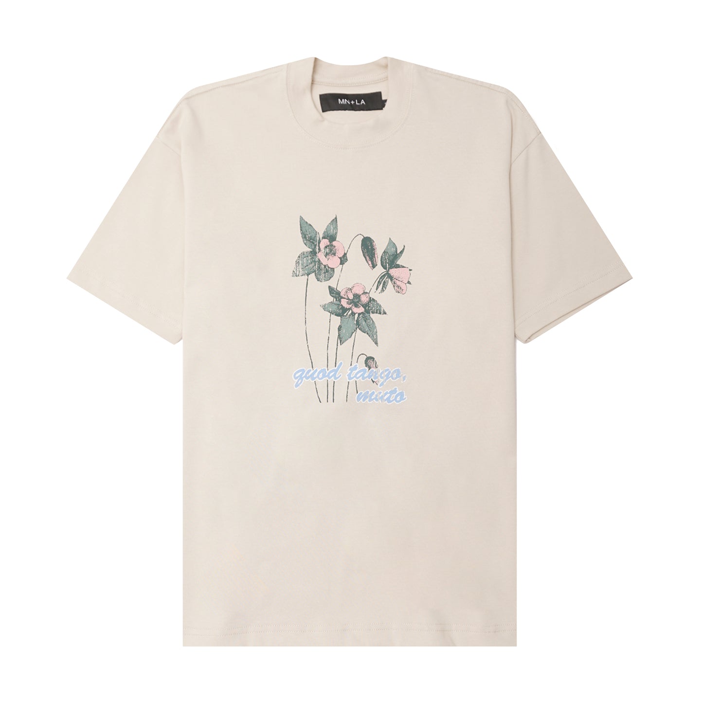 "QUOD TANGO, MUTO" ULTRA HEAVY TEE IN OAT