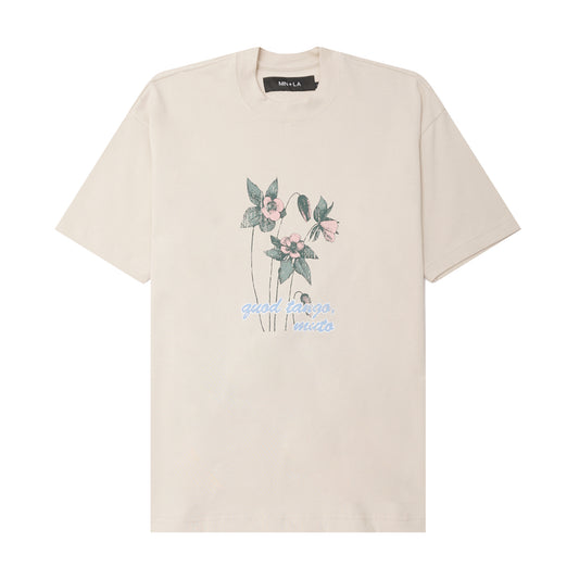 "QUOD TANGO, MUTO" ULTRA HEAVY TEE IN OAT