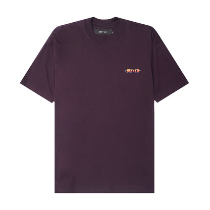"SCORCH" LOGO TEE IN SHADOW PURPLE