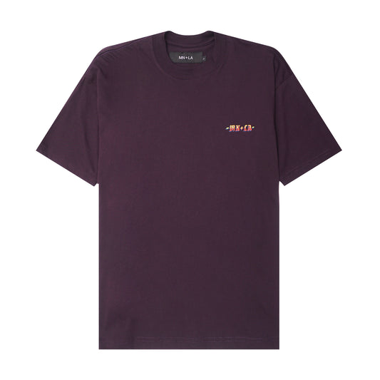 "SCORCH" LOGO TEE IN SHADOW PURPLE