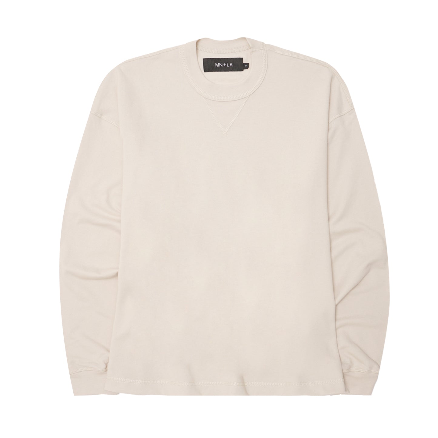 PIQUE MILITIA LONGSLEEVE TEE IN OAT