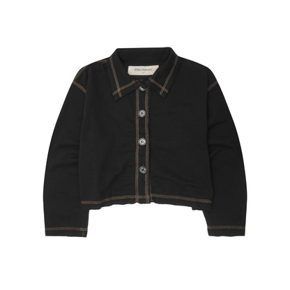LITTLE HUMAN™ WAFFLE L/S SHIRT IN ANTHRACITE
