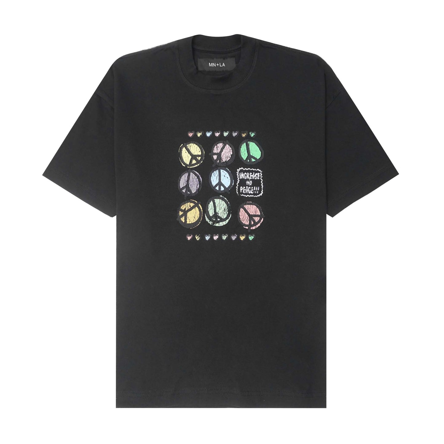 "INCREASE THE PEACE" TEE IN CAVIAR