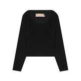 SCOOP NECK IN ANTHRACITE