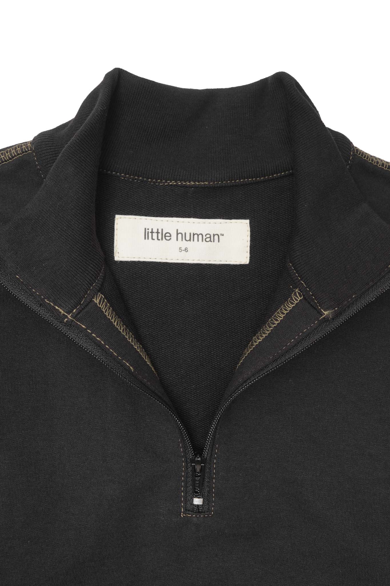 LITTLE HUMAN™ QUARTER ZIP IN ANTHRACITE/OLIVE
