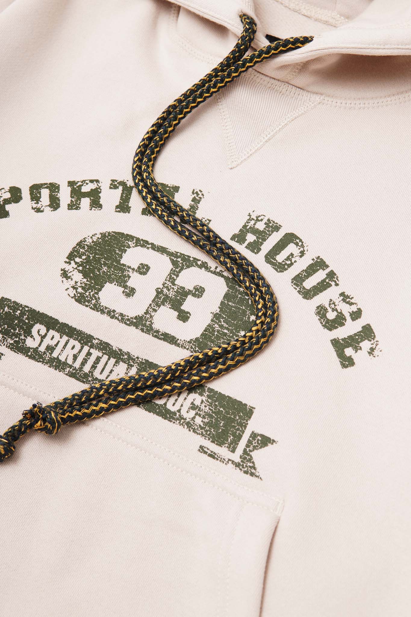 "PORTAL HOUSE 33" HOODIE IN OAT