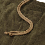 TOWEL TERRY SWEATSHORTS IN OLIVE