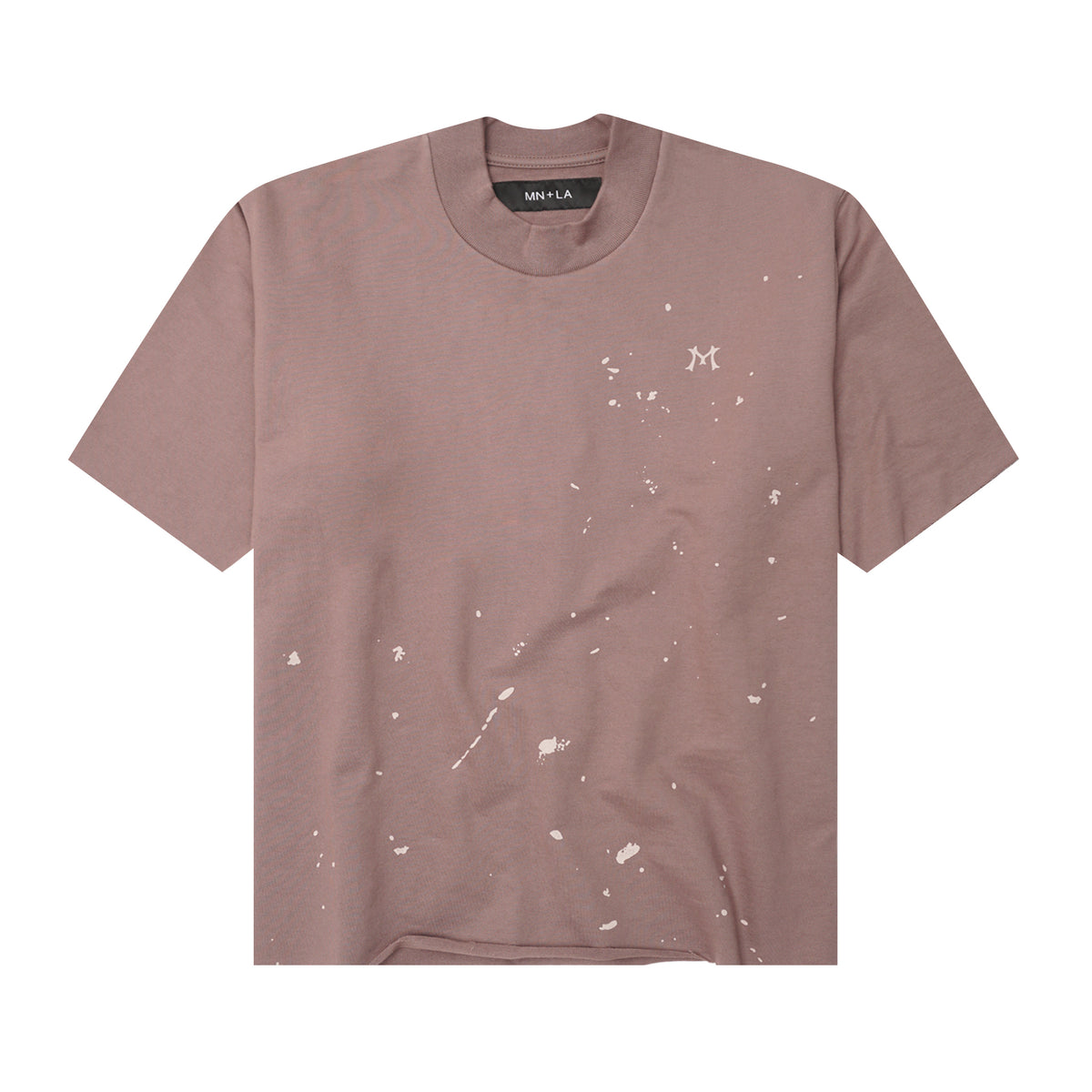 "HITTER" FRENCH TERRY MOCK NECK V2 TEE IN MAUVE