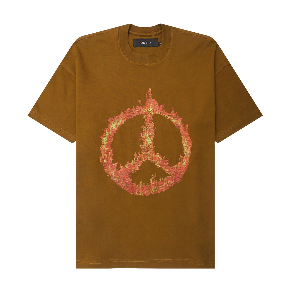 "BURN IN PEACE" TEE IN RUST