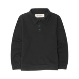 LITTLE HUMAN™ RUGBY L/S WAFFLE TEE IN ANTHRACITE
