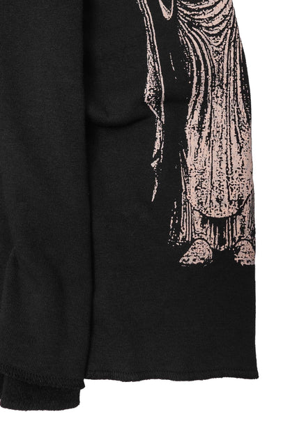 "THE ENLIGHTENED ONE" LONGSLEEVE TEE IN CAVIAR
