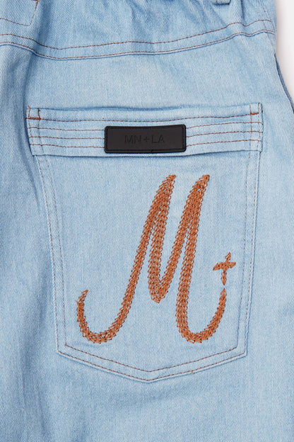 "VAPOR BLUE" OVERPOCKET PHAT SHORTS