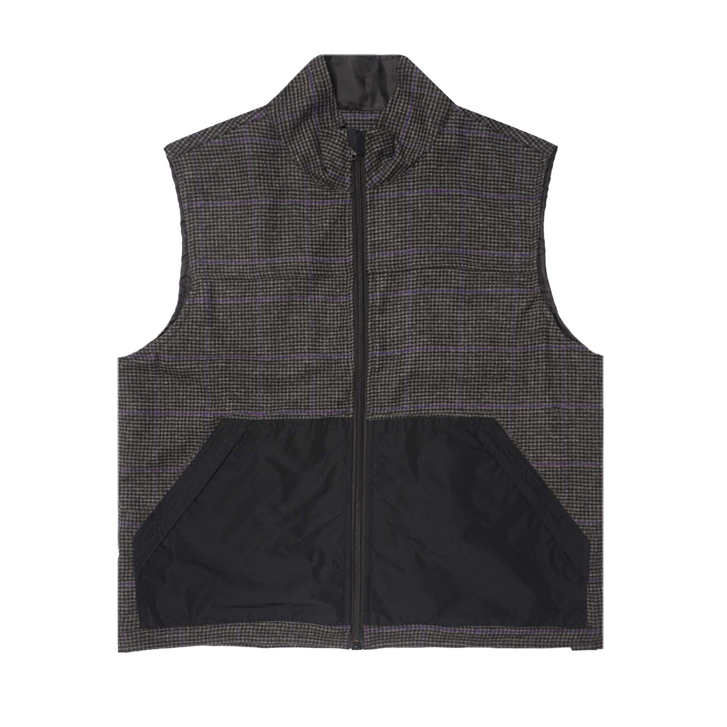 LAKESIDE VEST IN PIGEON PLAID