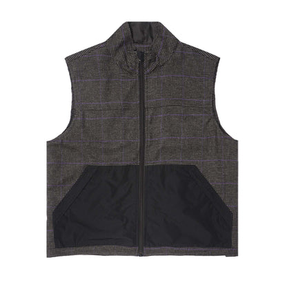 LAKESIDE VEST IN PIGEON PLAID