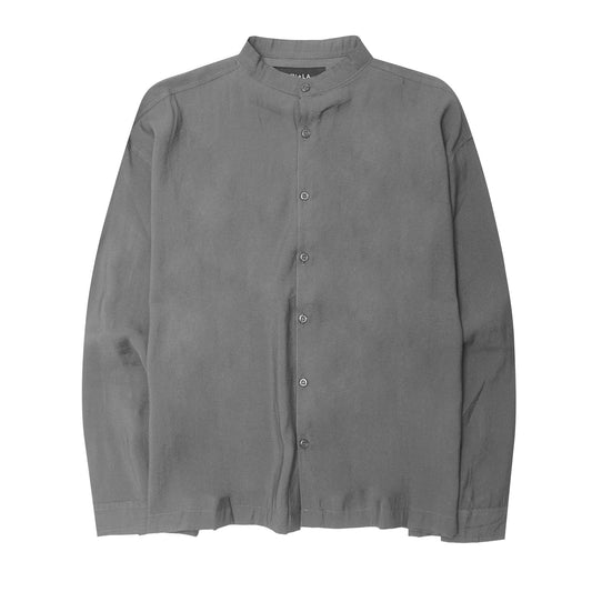 MANDARIN L/S SHIRT IN IRON GREY