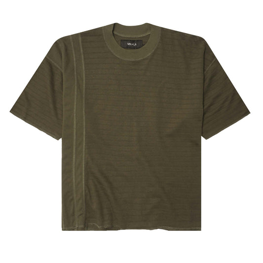 LINEAR TEE IN OLIVE