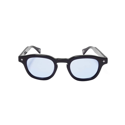 "SURYA UV01 SLIM" PIANO BLACK + AZZURRO BLUE TINTS