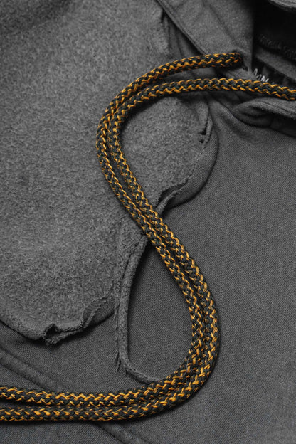 DECONSTRUCTED HOODIE IN CEMENT