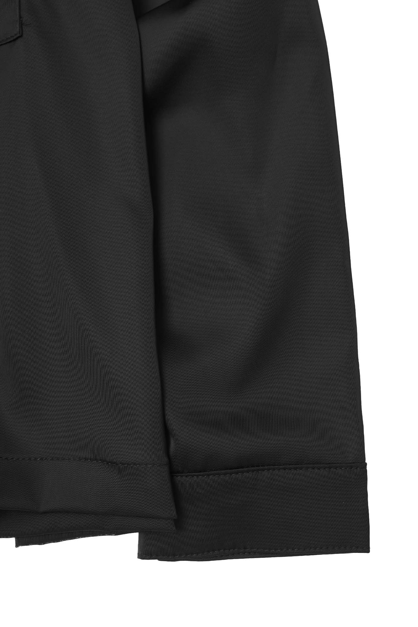 MANDARIN QUARTER L/S SHIRT IN CAVIAR