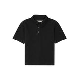 LITTLE HUMAN™ S/S POLO SHIRT IN ANTHRACITE