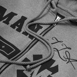 MN+LA™ SPLIT HOODIE IN HEATHER GREY