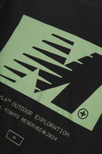 "OUTDOOR EXPLORATION" TEE IN GREEN GLOW