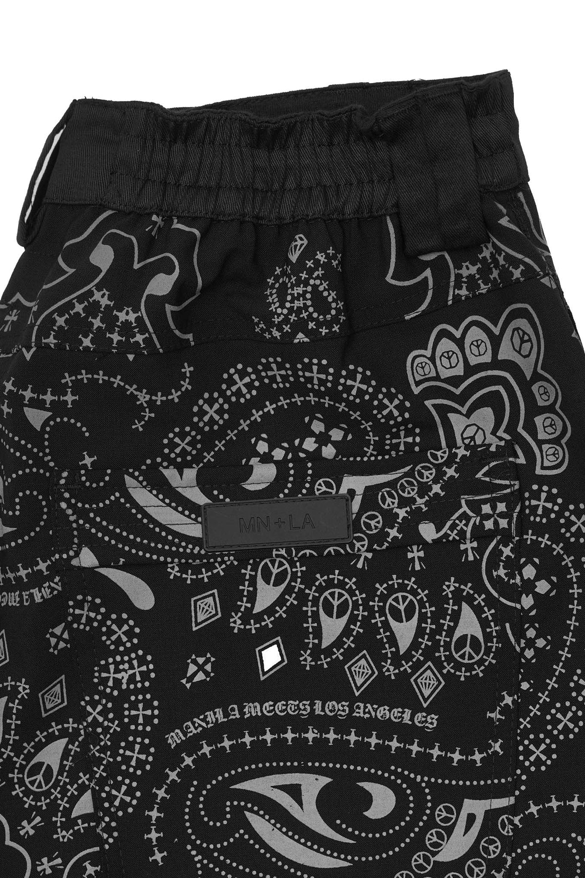 "PEACE PAISLEY" PHAT PANTS IN RAVEN