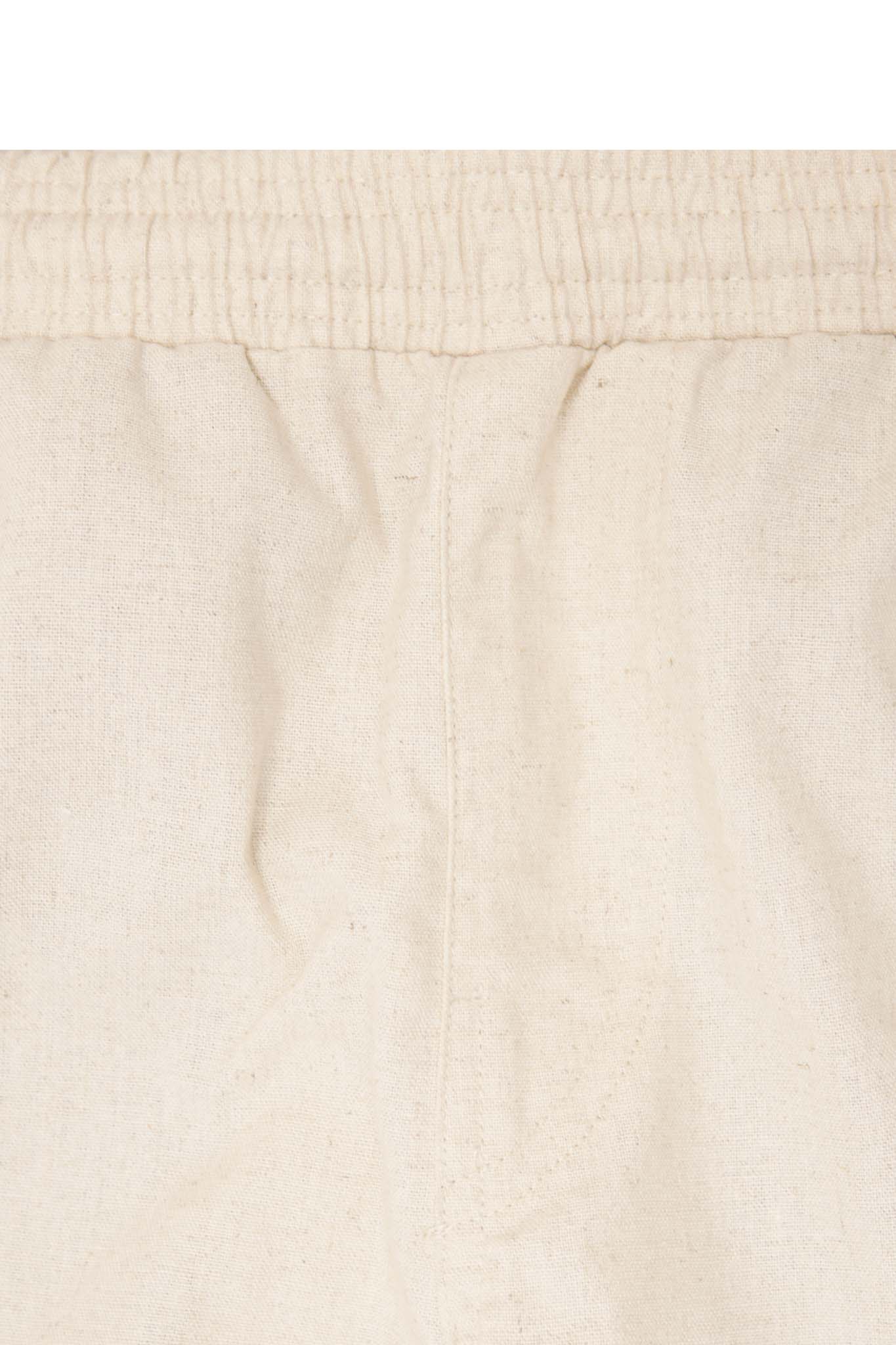 LINEN PLEATED WIDE PANTS IN OAT/OLIVE