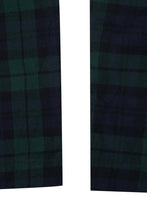 ULTRA WIDE PANTS IN NAVY/GREEN PLAID